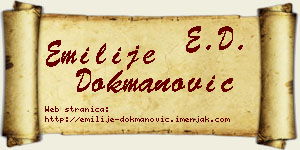 Emilije Dokmanović vizit kartica